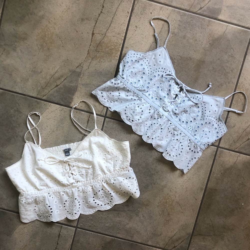 Aerie LOT OF TWO lace crop tops american eagle